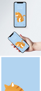 舔手的猫手机壁纸图片