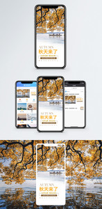 秋天来了秋季手机海报配图图片