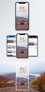 秋分节气手机海报配图图片