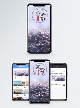寒露微信二十四节气寒露手海报配图模板
