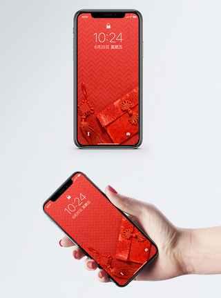 红包中国风背景手机壁纸模板