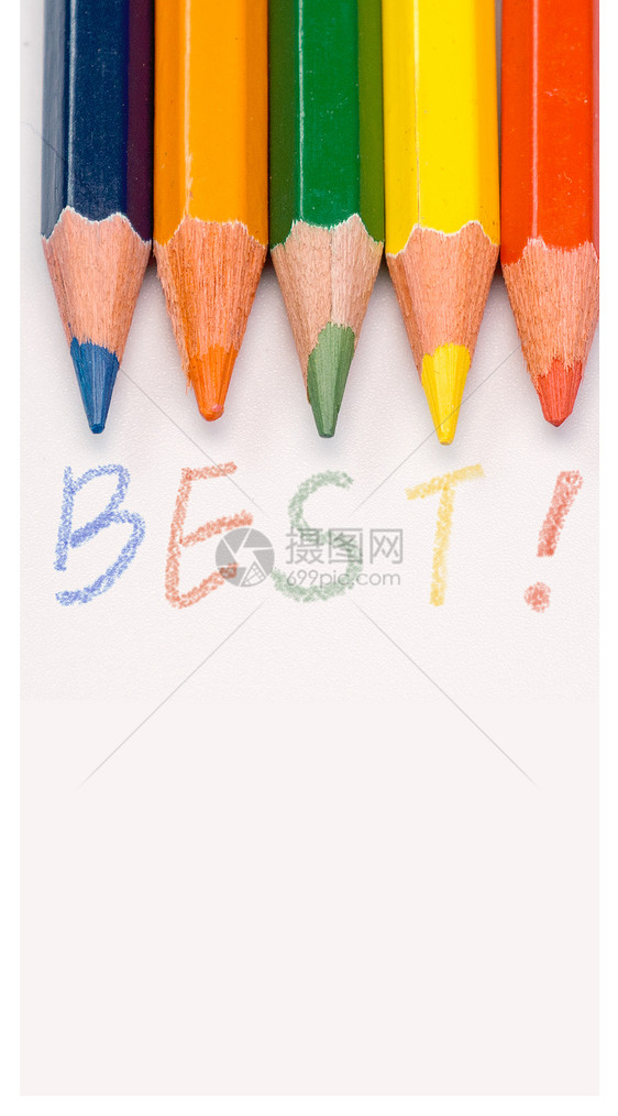 创意彩色铅笔手机壁纸图片