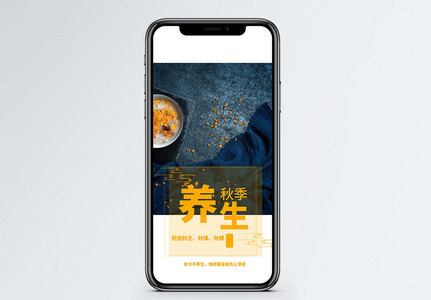 秋季养生手机海报配图高清图片