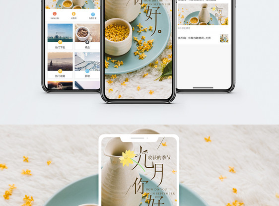九月你好手机海报配图图片