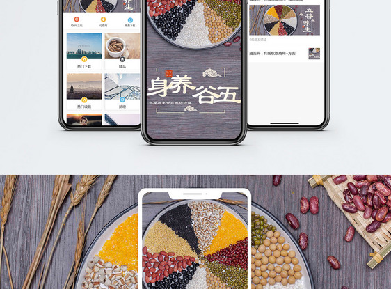 秋季养生手机海报配图图片