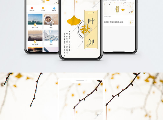 秋天手机海报配图图片