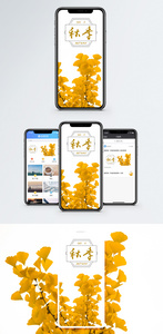秋季手机海报配图图片