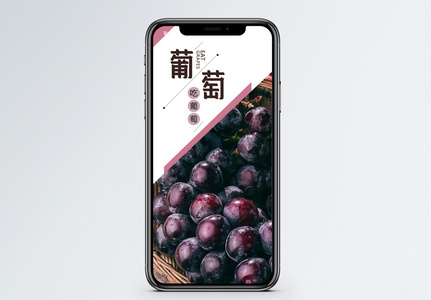 葡萄成熟手机海报配图图片