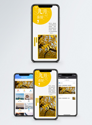 九月你好手机海报配图图片