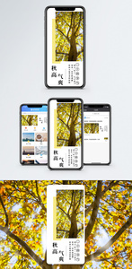 秋高气爽手机海报配图图片