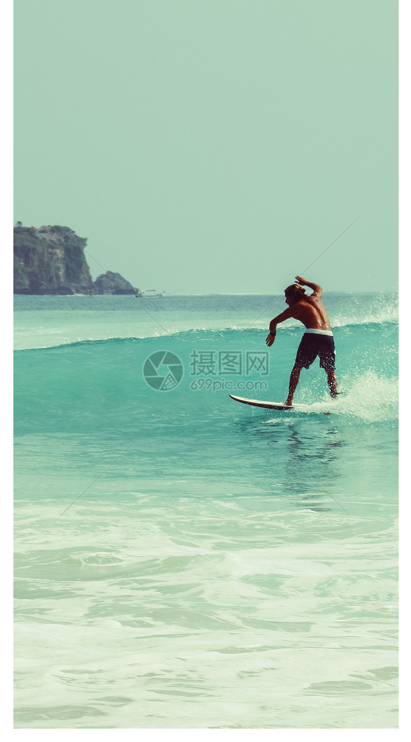 夏日冲浪手机壁纸模板素材 正版图片 摄图网