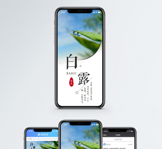 白露手机海报配图图片