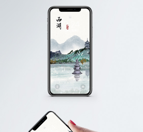 中国风西湖手机壁纸图片