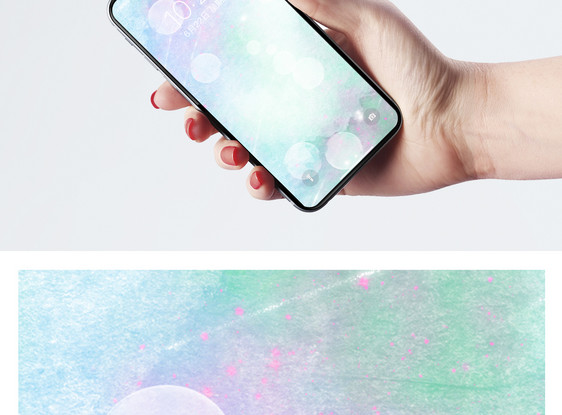 水彩抽象背景手机壁纸图片