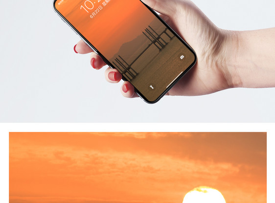 跨海大桥日落手机壁纸图片