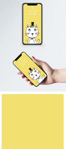 小猫卡通手机壁纸图片