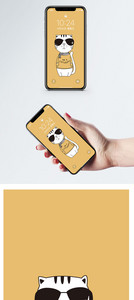 小猫卡通手机壁纸图片