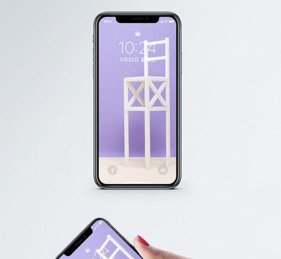 彩色背景椅子手机壁纸图片