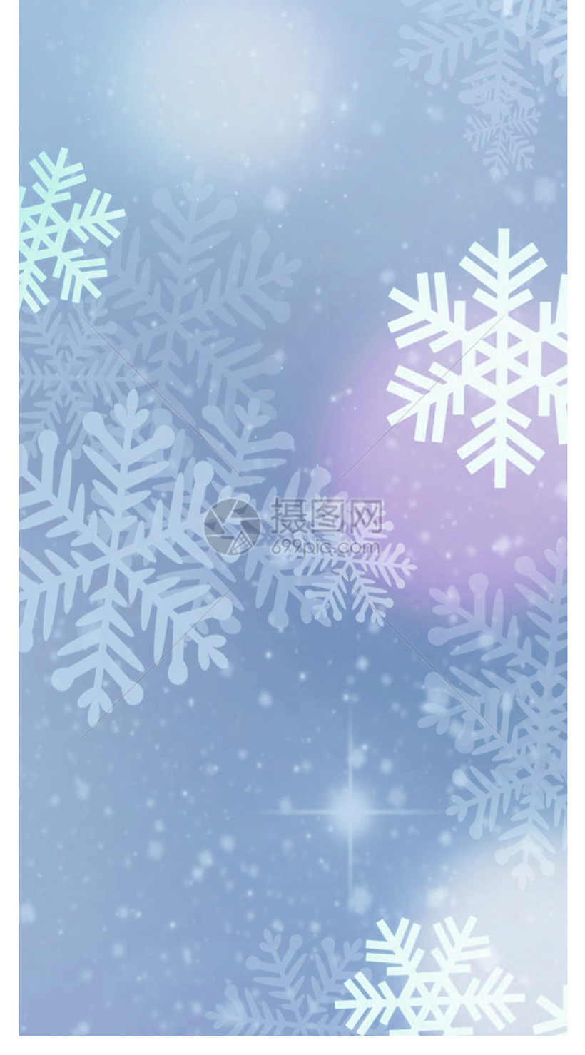雪花背景手机壁纸模板素材 正版图片 摄图网