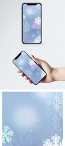 雪花背景手机壁纸图片