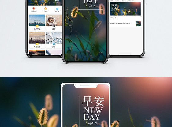 早安手机海报配图图片