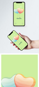 爱心气球手机壁纸图片