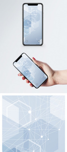 简约分子结构手机壁纸图片