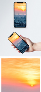 日落鹏城手机壁纸图片