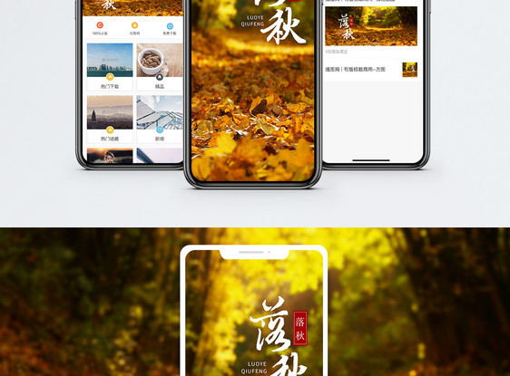 落秋手机海报配图图片