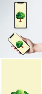 卡通小树手机壁纸图片