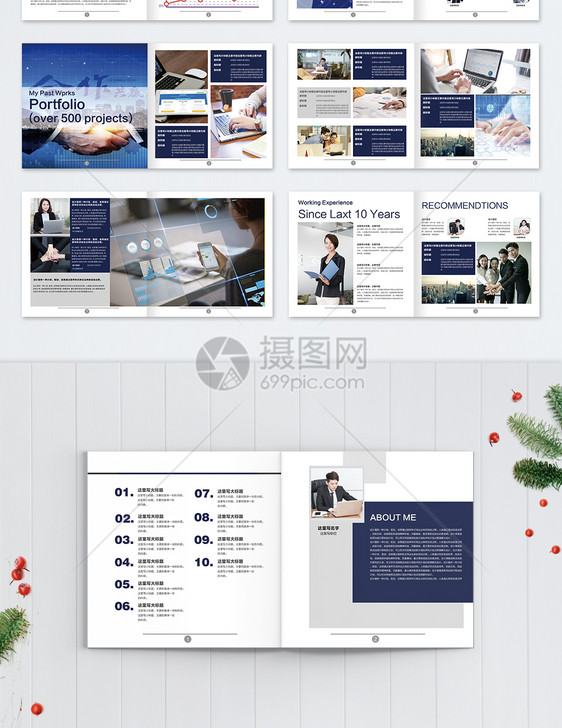 企业商务宣传画册图片
