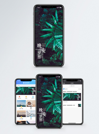 晚安心情手机海报配图图片