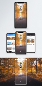 秋分手机海报配图图片