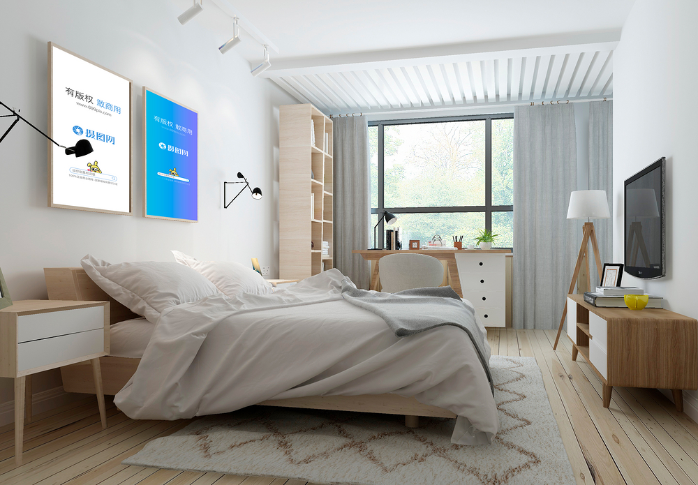 海报-卧室场景摄影图广告设计-卧室场景摄影图广告图片素材--摄图网