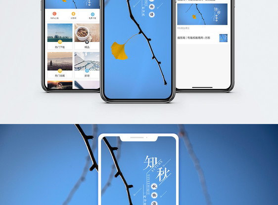 秋天手机海报配图图片