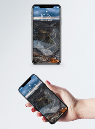 旅行目的地安集海大峡谷手机壁纸模板