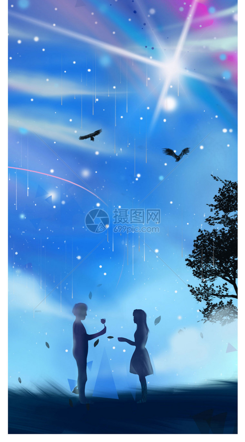 星空下相遇手机壁纸模板素材 正版图片 摄图网 星空下相遇手机壁纸模板素材 正版图片 摄图网