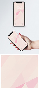 粉色撞色背景手机壁纸图片