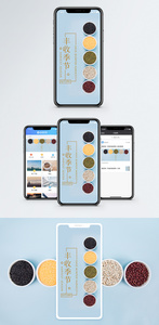 丰收季节手机海报配图图片