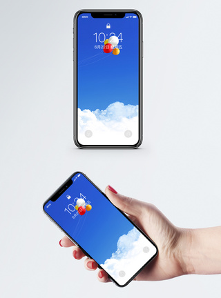 白云小清新蓝天白云手机壁纸模板