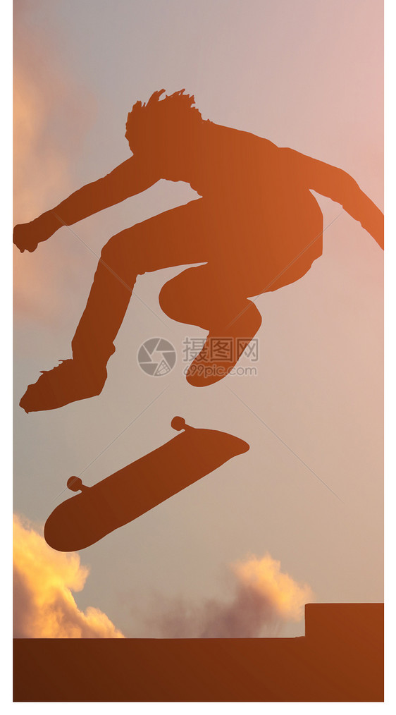 滑板男孩手机壁纸图片