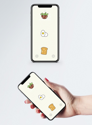 美食图标手机壁纸图片