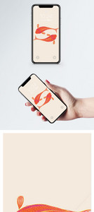 红鲤鱼手机壁纸图片