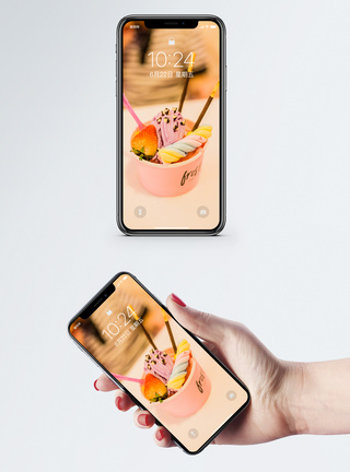 食物摆拍冰淇淋手机壁纸模板