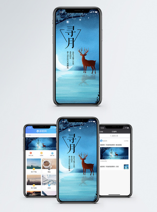 寻月手机海报配图图片