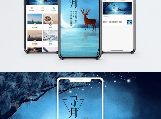 寻月手机海报配图图片