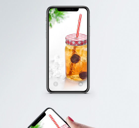冰镇杨梅冷饮手机壁纸图片