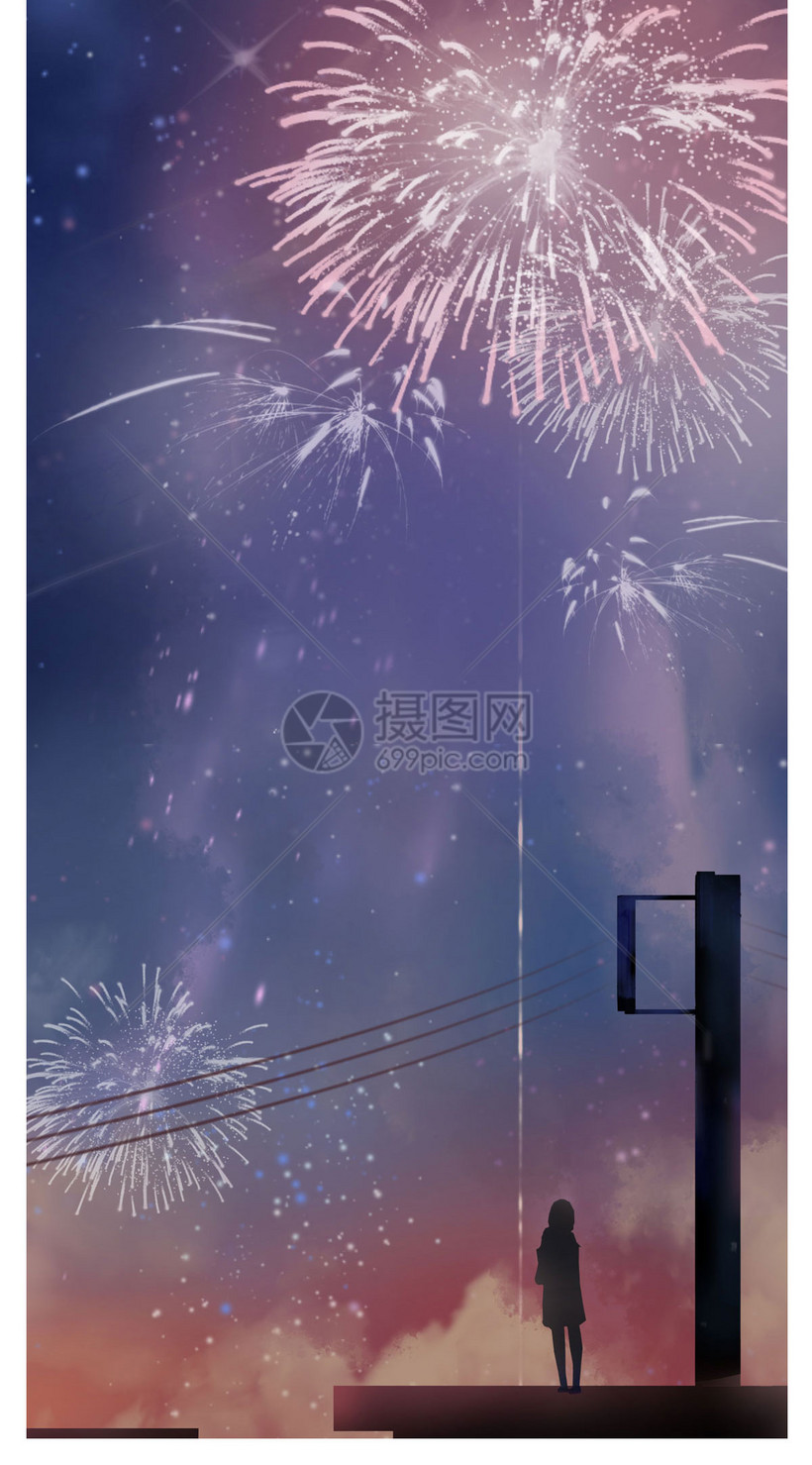烟花手机壁纸模板素材 正版图片 摄图网