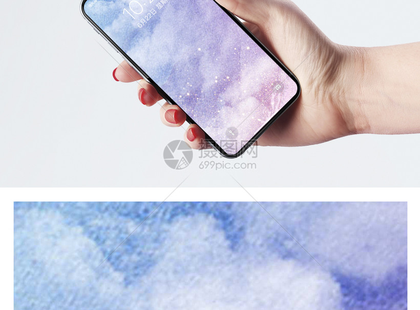 彩色云手机壁纸模板素材 正版图片 摄图网