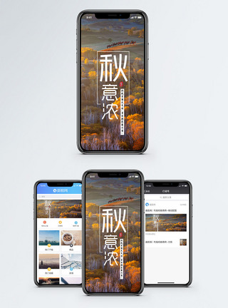 张北坝上草原秋意浓手机海报配图模板